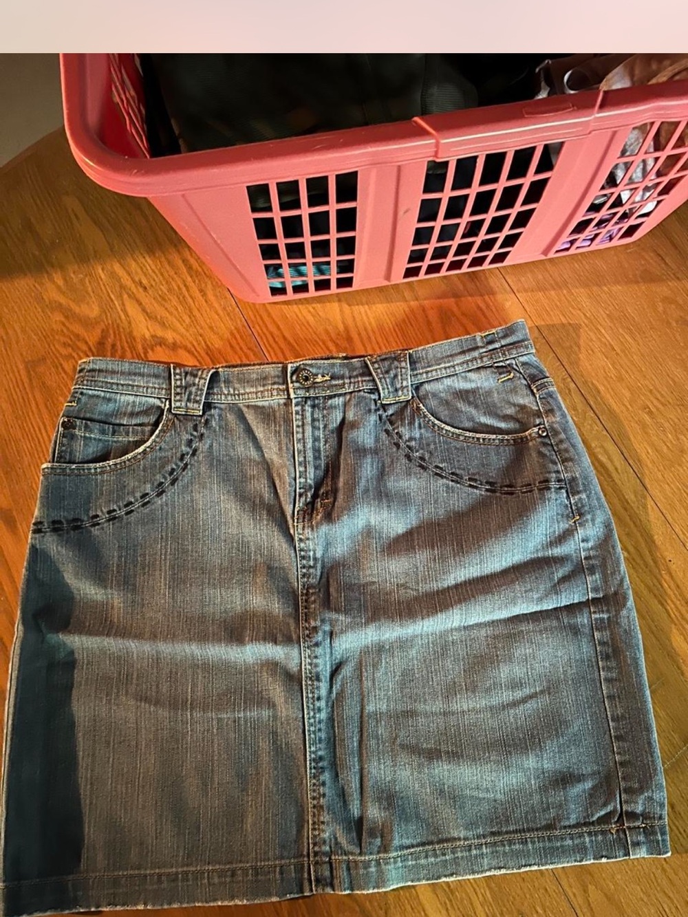 Aeropostale Denim Mini Skirt - Light Blue